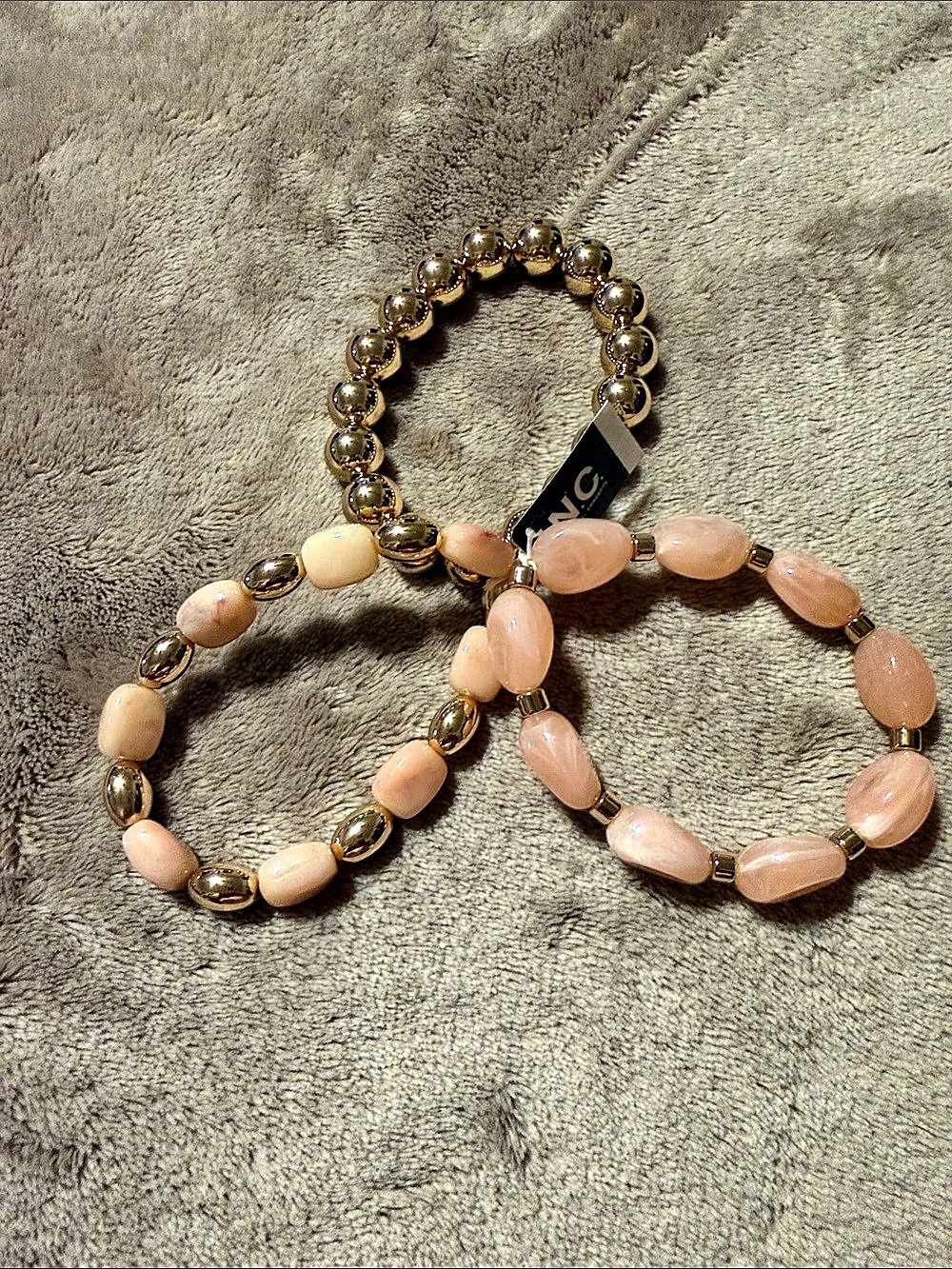 INC International Concepts GMLT BR Set Pink & Gold Bracelet Set NWT